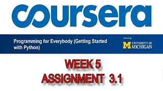 Coursera Python for Everybody EP-8 Assignment 3 1 Solution Week 5 Shoeb Solves