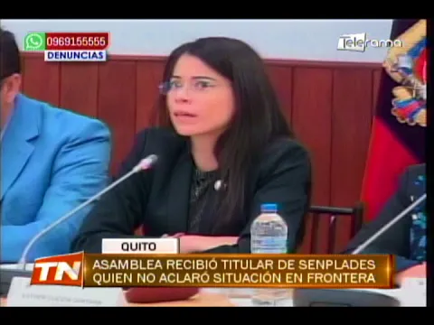 Asamblea recibió titular de Senplades quien no aclaró situación en frontera