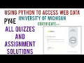 Coursera Using Python to Access Web Data Assignment Solutions and Quiz Answers PY4E Coursera