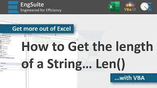 How to Get the Length of A String Len - Excel VBA