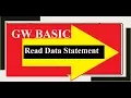 Read Data Statement in GW BASIC GW BASIC Programming Tutorials