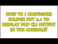 How to I configure Eclipse PDT 2 1 to display PHP CLI output in the console