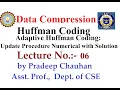 Update Procedure Numerical with solution Lec 06 Adaptive Huffman Coding