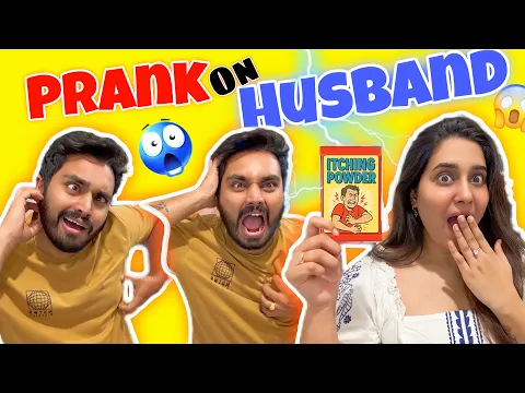 Video Thumbnail: ITCHING PRANK ON HUSBAND 😂 | GONE WRONG 😰| FUNNY VLOG 🤣 | NACH ❤️