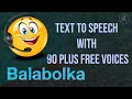 Balabolka Text to Speech Software with 90 plus Free Voices