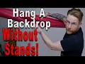 How To Hang A Backdrop Without Stands Cheap Trick