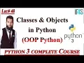 Python Tutorial in Urdu Hindi Classes and Objects in Python - Object Oriented Programming Python