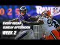 Every Single Game Recap from Sunday Afternoon 2025 NFL Season Week 2