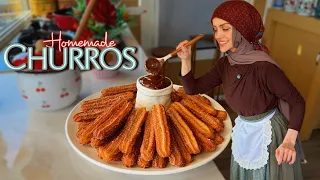 التشوروز المثالي من أول مرة | مقرمش وذهبي 😍     The Perfect Churros Recipe | Crispy & Delicious!