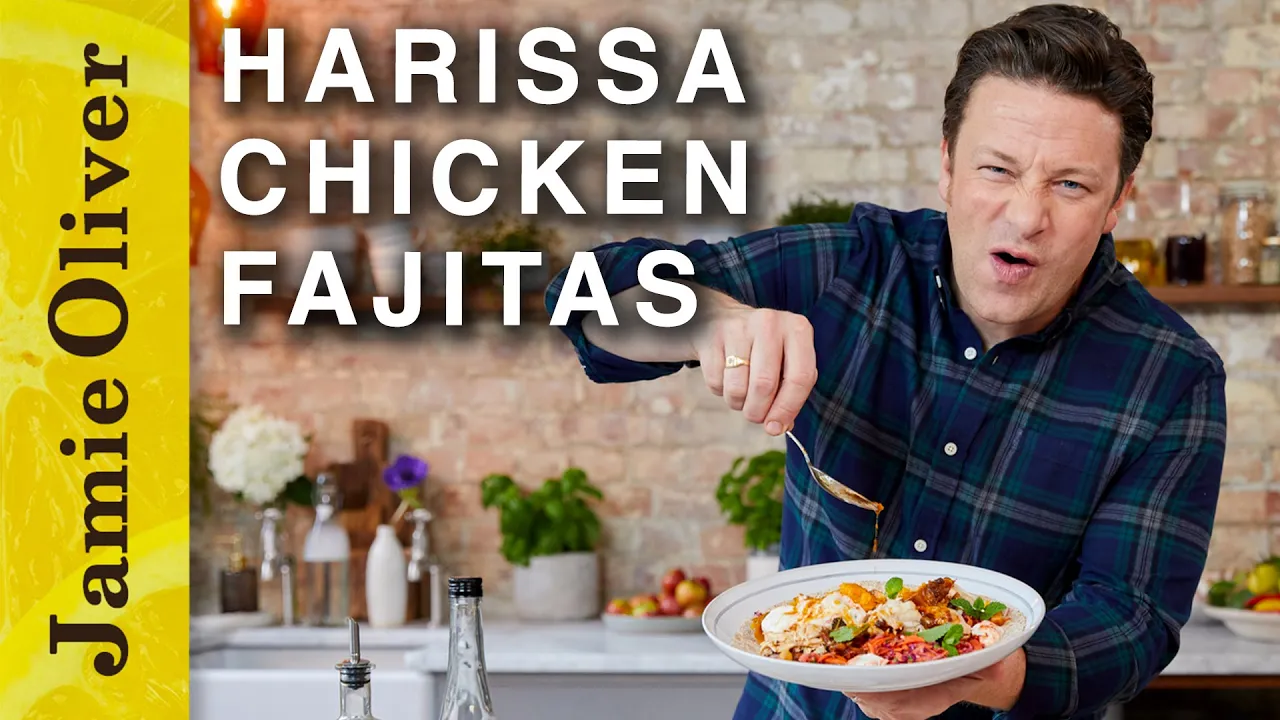 Easy Harissa Roast Chicken Fajitas   Jamie Oliver