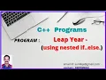 LEAP YEAR using nested if else