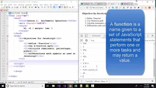 Math and JavaScript Introduction to basic math operators and functions