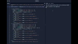 - BMI Calculator my own code upgrade