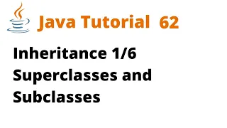 Java Tutorial 62 - Inheritance Superclasses and Subclasses