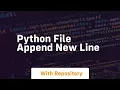 python file append new line