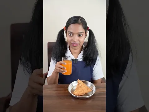 Me VS my Friend VS Teacher🥺Eating Samosa ,Mango Drink #shorts #minkutinku #comedy #funny #school