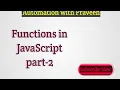 Functions in JavaScript Part2