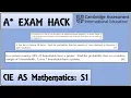 Exam Hack CIE AS Maths S1 Binomial Distribution Question