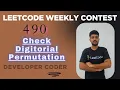Check Digitorial Permutation LeetCode 3848 Weekly Contest 490 Java Developer Coder