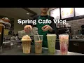 Starbucks Cafe Vlog Spring Launch Lavender drinks