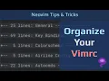 How Organize Your Vim Config Files With Folding