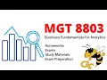 MGT 8803 - Business Fundamentals for Analytics