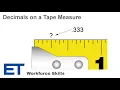 Using Decimals on an Inch Tape Measure