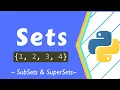 Subsets and super sets in Python - Advanced Python