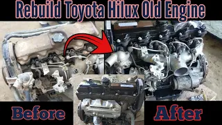 Rebuild Toyota Hilux pickup 3L 2800 CC Diesel Engine Complete Restoration