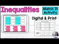 Solving 2 Step Inequalities Puzzle Maze Digital and Print