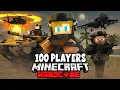 100 Players Simulate WAR in Minecraft