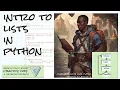 Introduction to lists in Python Problem Solving Ch 6 Lecture 1