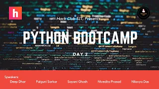 Python Bootcamp Day 2 Hack Club SIT