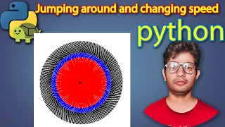 Jumping around and changing speed in Python Turtle