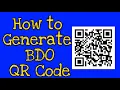 How to Generate BDO QR Code
