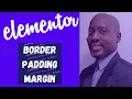 Elementor WordPress tutorial margin vs padding