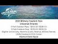 Universal Studios 2023 Military Discount