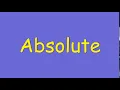 Absolute synonym