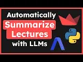 Build an AI Lecture Assistant with Python Full tutorial