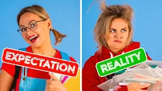 BACK TO SCHOOL EXPECTATION VS REALITY Funny Situations by 123 GO
