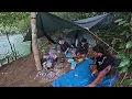 Lagu Camping Bersama Kawan kawan masak hasil tangkapan di pinggir sungai kalimantan 