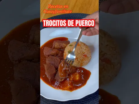 TROCITOS DE PUERCO EN SALSA MORITA 🍖🌶️ RECETA FACIL, CASERA Y SUPER RICA 😋