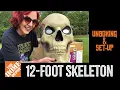 12 foot skeleton from Home Depot Unboxing and set-up