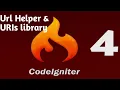 Url Helper and URIs Library in Codeigniter Part Codeigniter 4 tutorial in Hindi