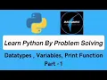 Python Tutorial Data types in python tamil - Learn python by problem solving