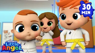 Learn Karate Kicks! 🥋 Fun Sing-Along Music Video for Kids @LittleAngel Playtime