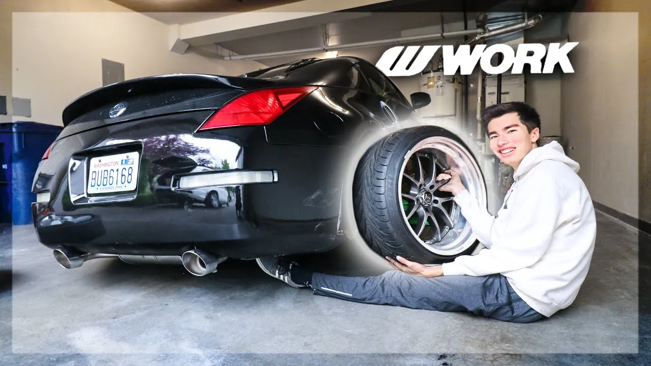 Putting my 3-Piece Work Wheels on the 350Z! (Looks INSANE)