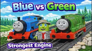 Thomas trains Strongest Engine Competition - Blue vs Green