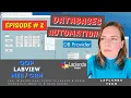 DB Provider in LabVIEW Object-Oriented Programming Databases Automation Tables Create Insert