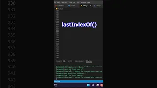 lastIndexOf method in